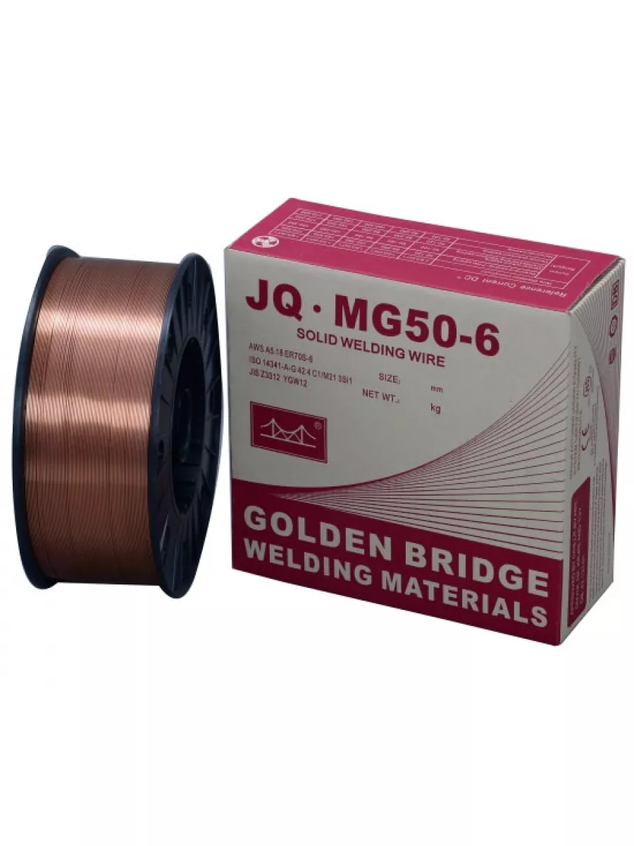 Проволока стальная сварочная Золотой Мост JQ.MG50-6/ER70S-6 омедненная d 1,0 (5кг)