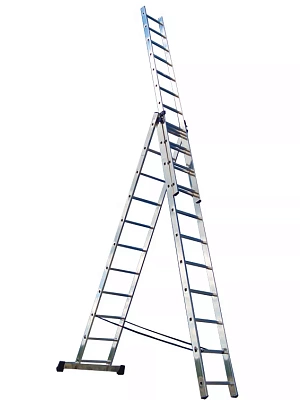 Лестница трехсекционная, универсальная 13 ступеней max h 8690 мм