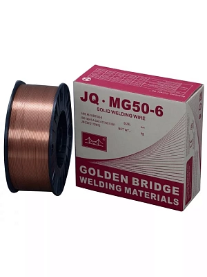 Проволока стальная сварочная Золотой Мост JQ.MG50-6/ER70S-6 омедненная d 0,8 (5кг)
