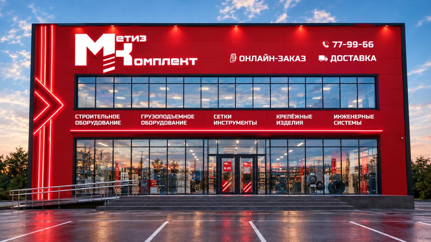 Фасад нового магазина «Метиз&nbsp;Комплект» на Бородинской, 7