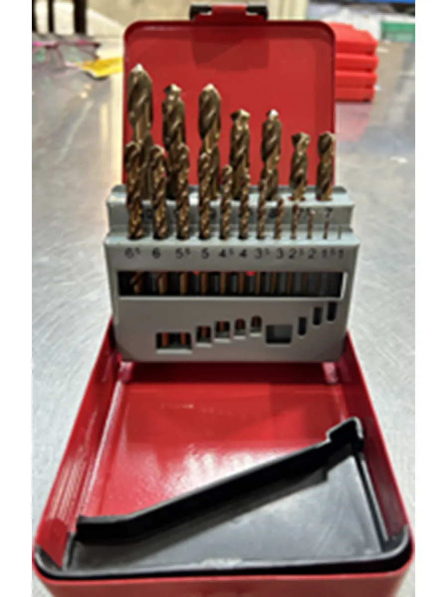 Набор сверл по металлу 1,0-10,0*0,5мм DIN338 цилиндрический хвостовик, метал. бокс 19шт. LASTING TOOLS