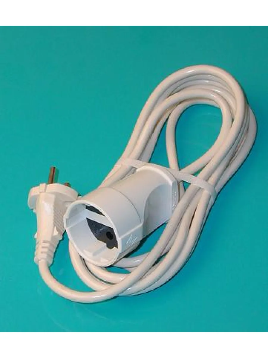 Удлинитель сетевой 1 розетка ПВС 3х0,75  5м, 10А 2200Вт, IP20