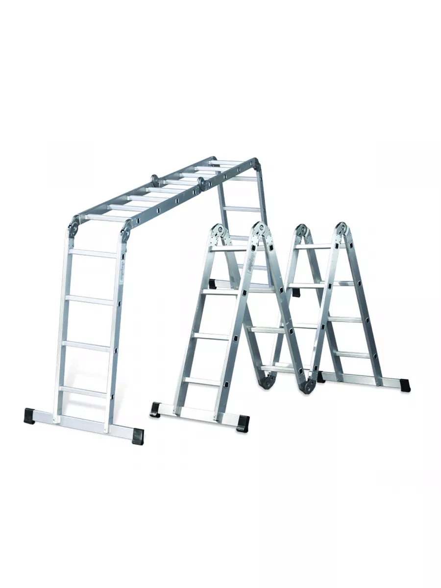 Лестница-трансформер 4х5 ступеней 150,5/274,5/574,5 см, алюминиевая