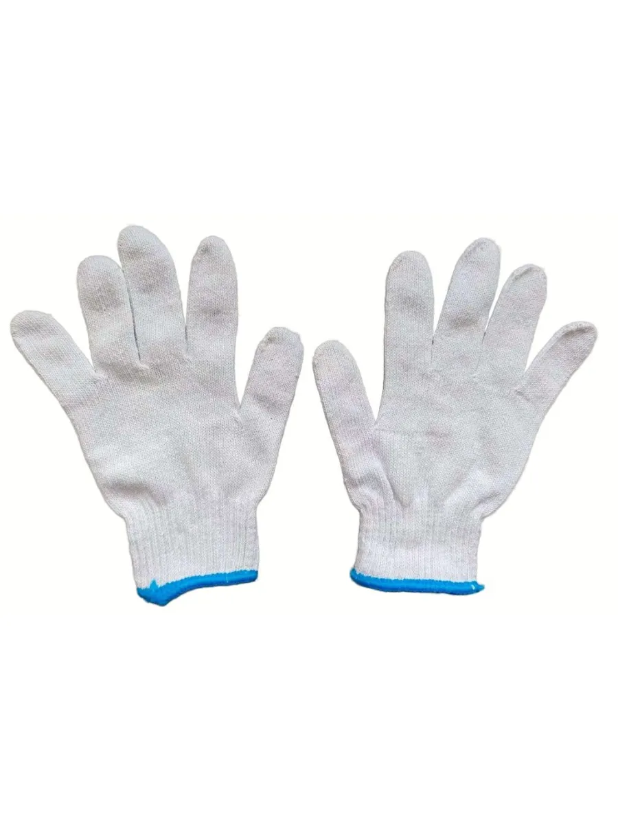Перчатки х/б 10 кл. (белые) Без ПВХ (упак.  10пар) LASTING TOOLS