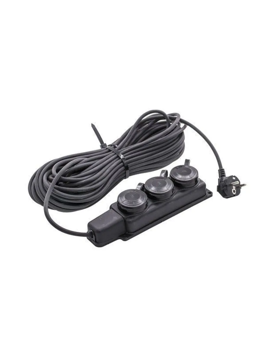 Удлинитель силовой 3 розетки КГ 3х1,5  20м 3500Вт 16А, IP44