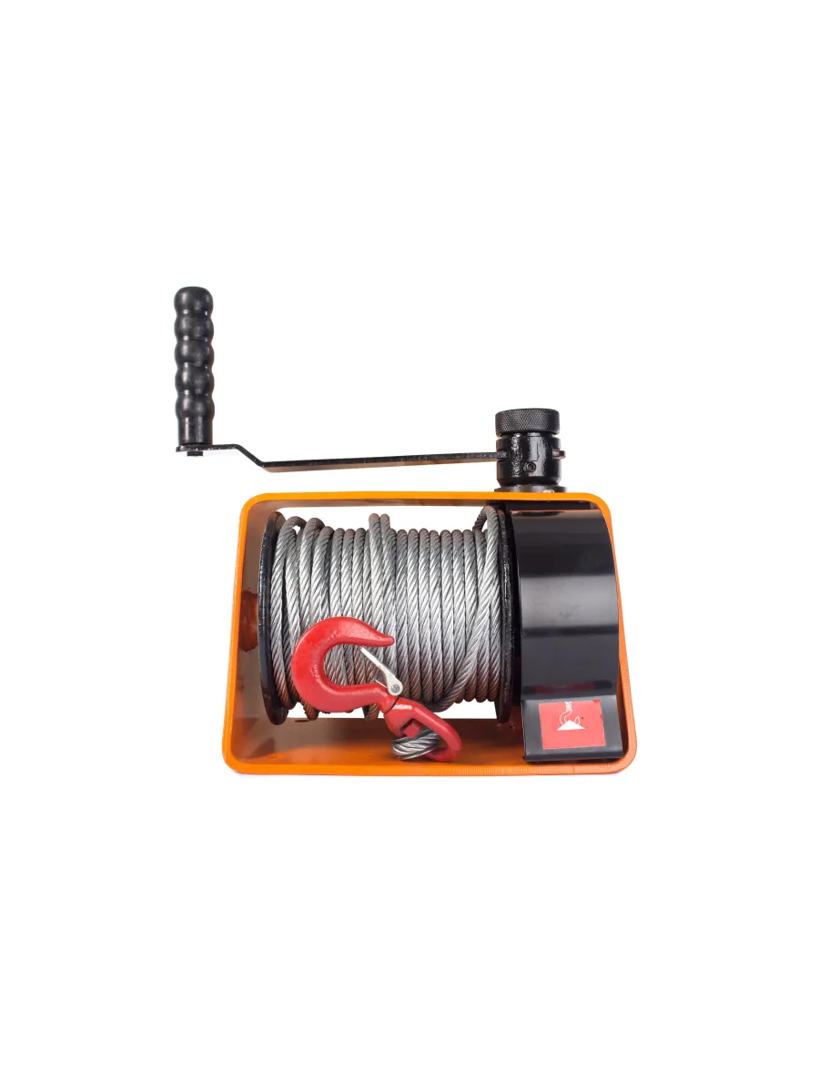 Лебедка ручная червячная VS 0,5 тн длина троса 25 м