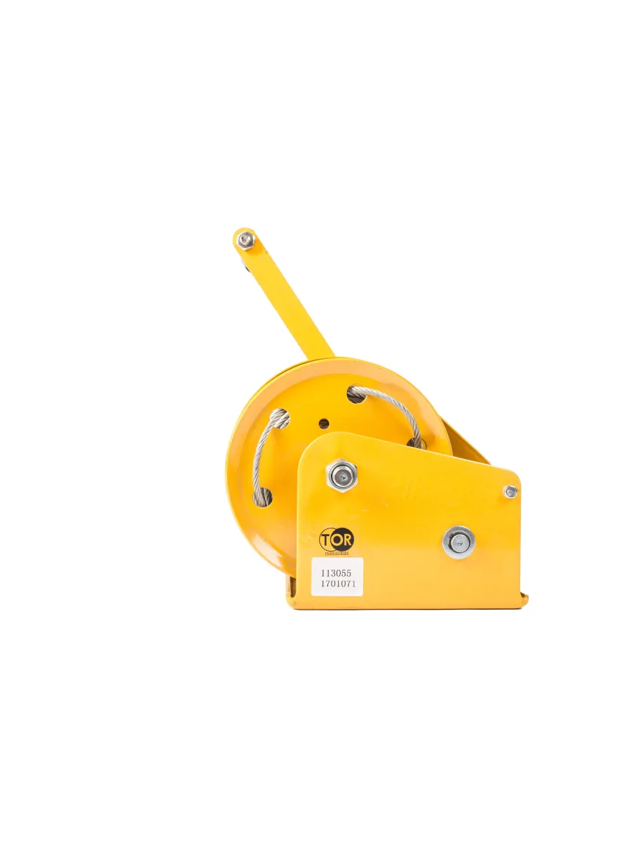 Лебедка ручная барабанная шестеренная BHW 1800 г/п 0,5 тн длина троса 20 м