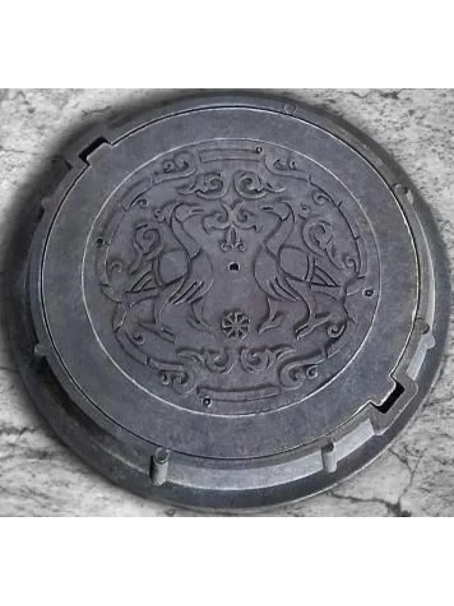 Люк полимерный (740/600/30/70) тип "Л" 1,5 тн черный БЕЗ ЗАМКОВ