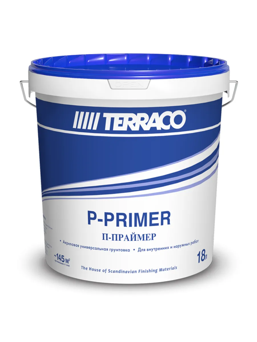 Грунтовка TERRACO P-PRIMER проникающая на акриловой основе,  4л (t  хранения/перевозки  до +5 градусов)