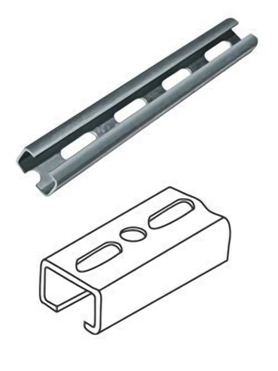 Траверса монтажная цинк 38х40х1,2мм (3 метра)