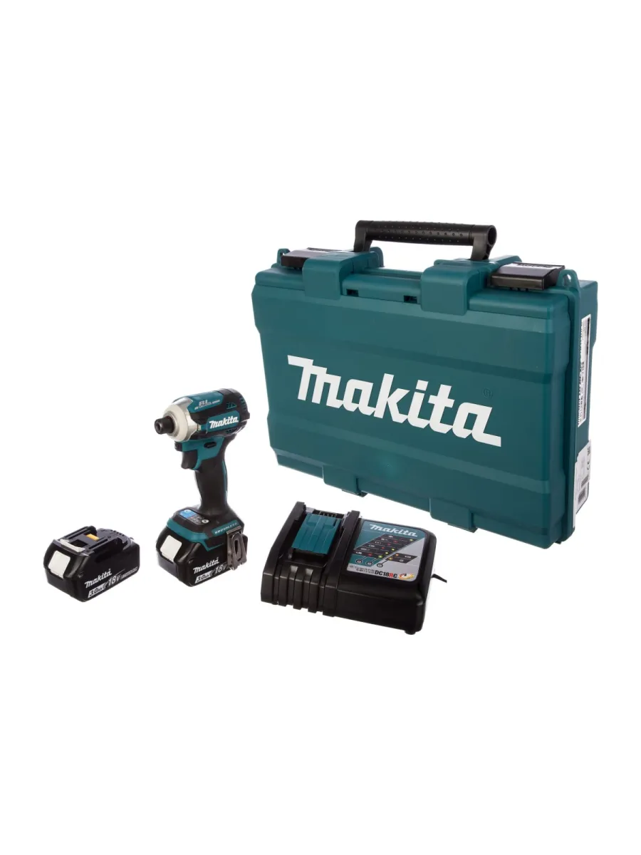 Шуруповерт аккумуляторный ударный MAKITA DTD156RFE, 18B, 155 Нм, 2х3,0 Ah, ЗУ