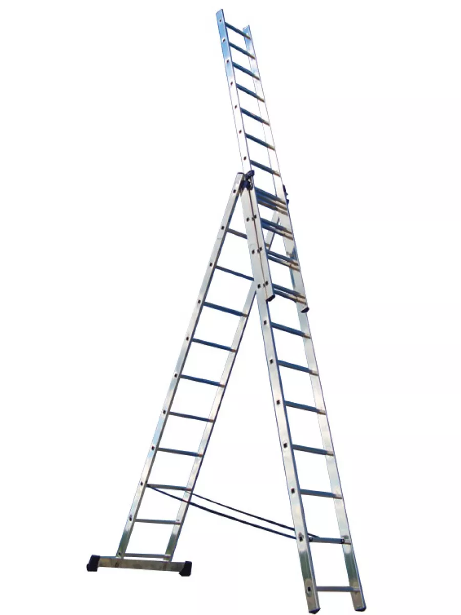 Лестница трехсекционная, универсальная 13 ступеней max h 8690 мм