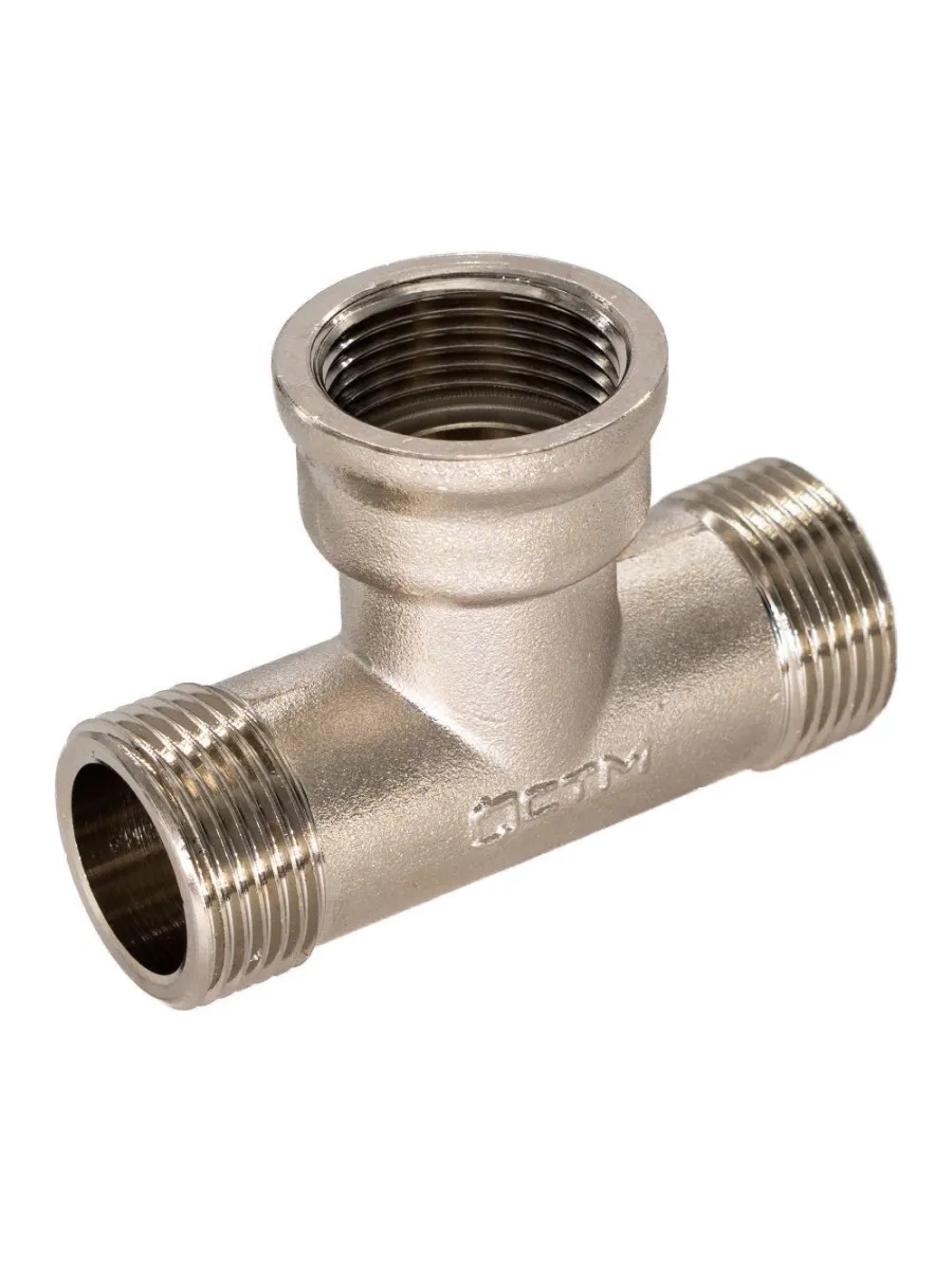 Тройник никелированный 20 ш/г/ш (3/4")