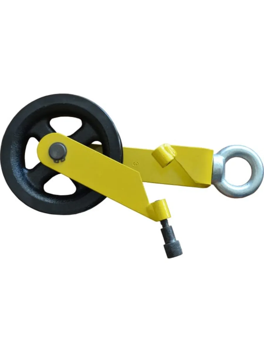 Блок монтажный открытый с рым-болтом и откидной щекой г/п 0,5 тн (веревка 16-20 мм) Гп-Б 0,5-05(0,2)