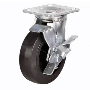 SCdb (85) Колесная опора, большегрузная, обрезиненная, поворотная с тормозом 250 мм (грузопод.300кг)