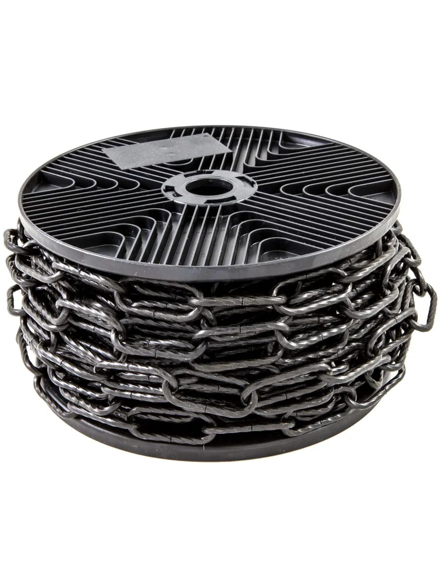 Цепь декоративная "Квадратная витая" 3,5 мм (черная)