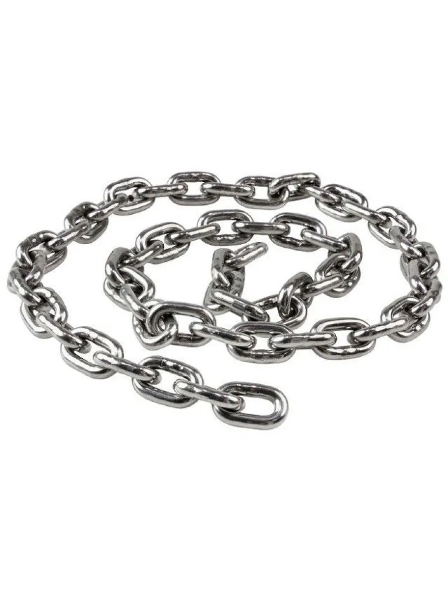 Цепь DIN 766 с коротким звеном А2 нержавейка  6х18,5 мм (бухта 50 м)