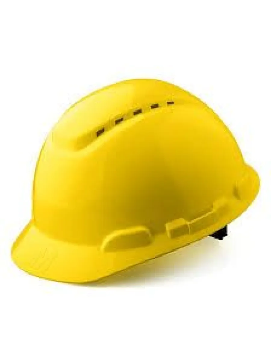 Каска защитная желтая, храповик