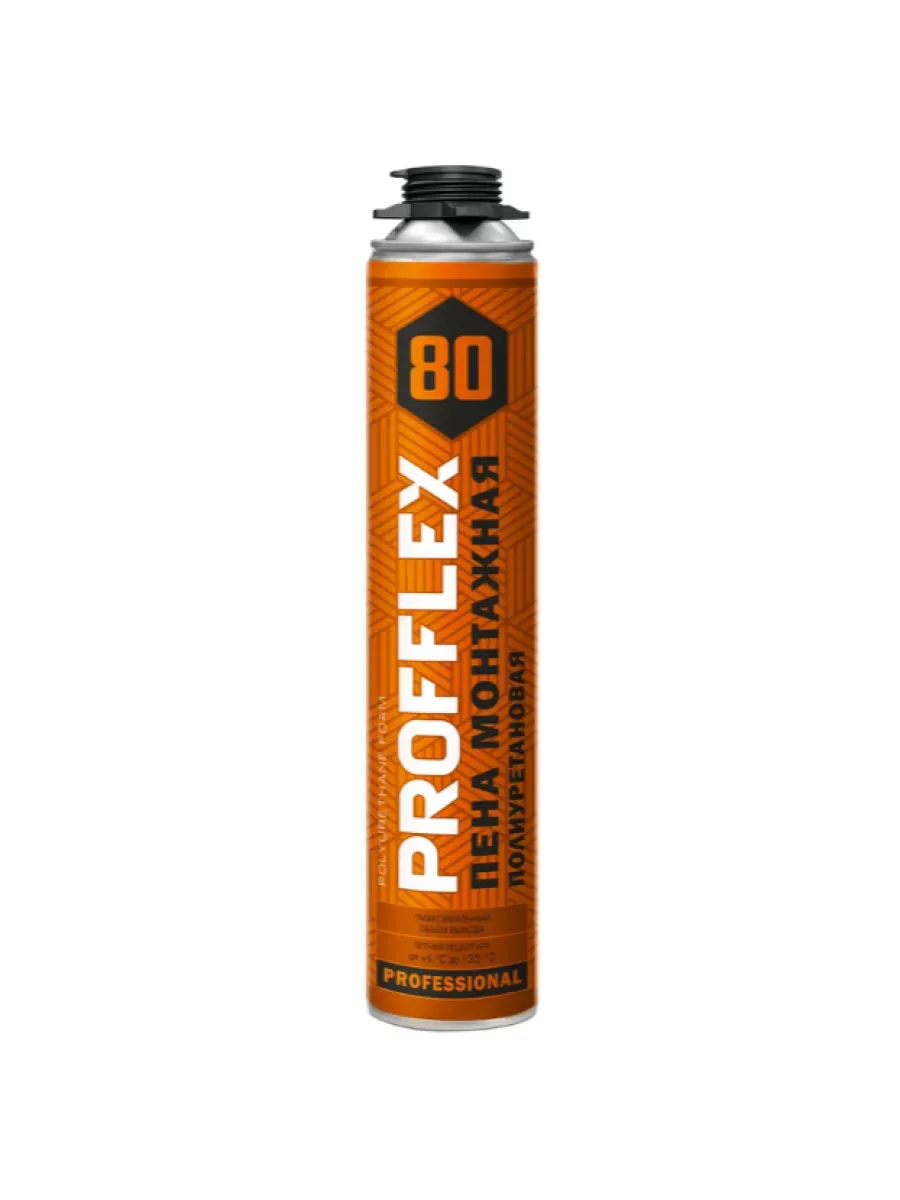 Пена монтажная PROFFLEX летняя 80 л - 1000 мл (+5 °С до +35 °С)