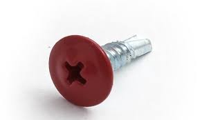 Саморезы с п/ш сверло 4,2х25 3005 красное вино (упаковка 1000шт.) POWER FASTEN
