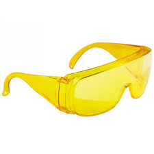 Очки защитные открытого типа, желтые, ударопрочный поликарбонат, бок/верх защита