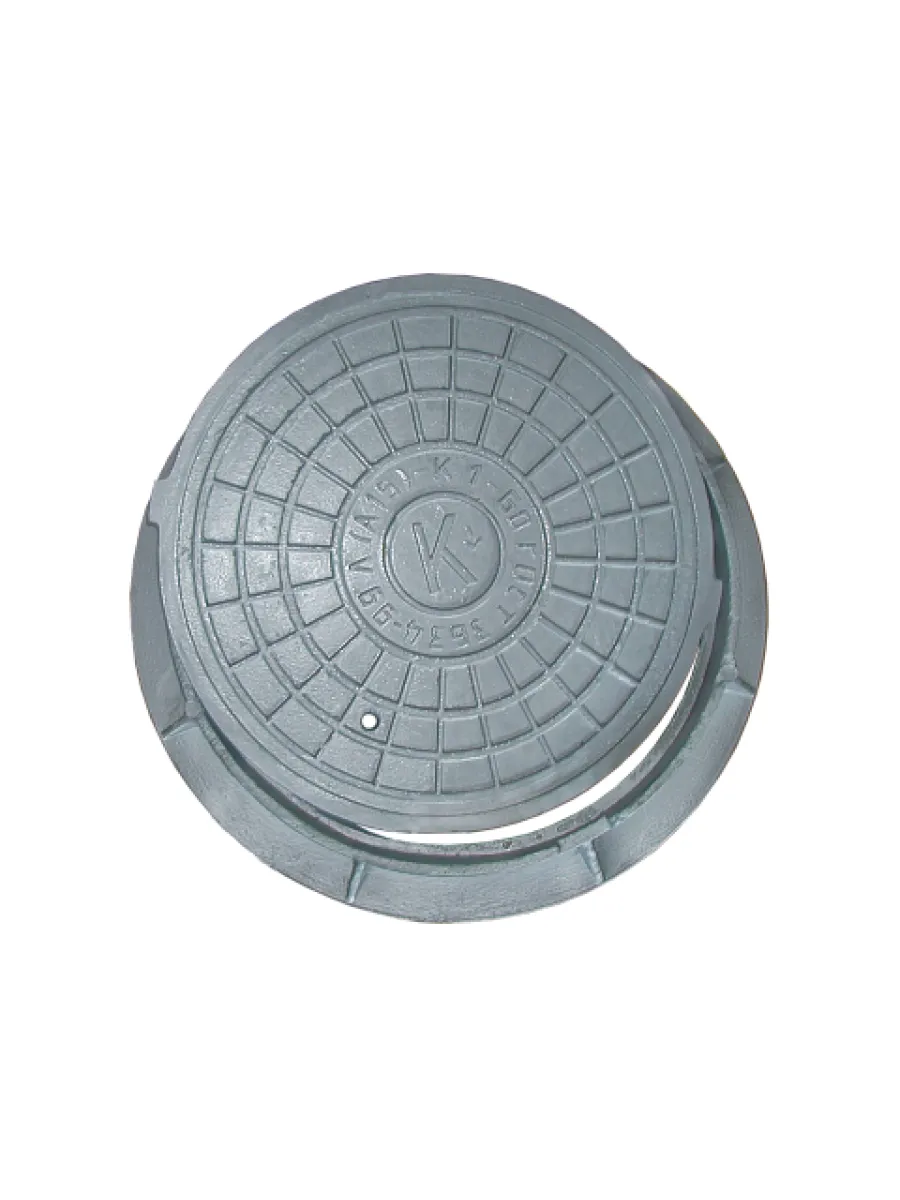 Люк канализационный чугунный средний 12,5 тн С (В125) К-1-60 без замка AQUA LIFE
