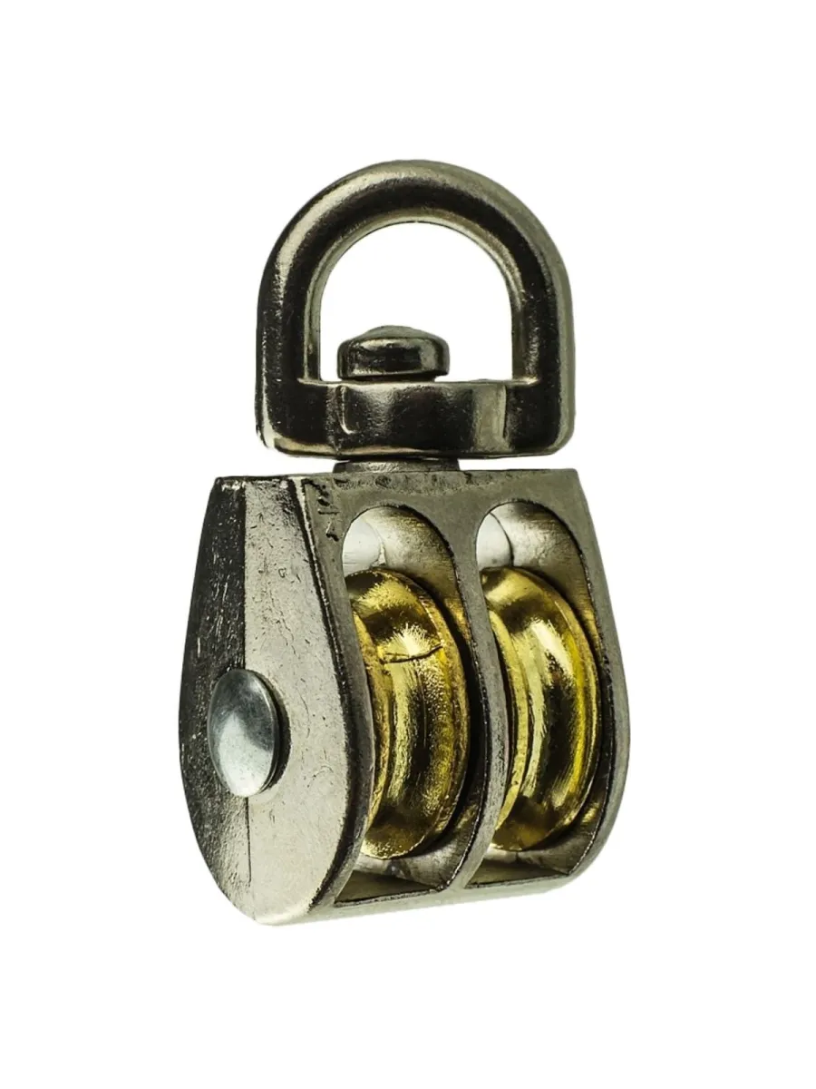 Блок двойной металл. никель (40мм) 1-1/2"