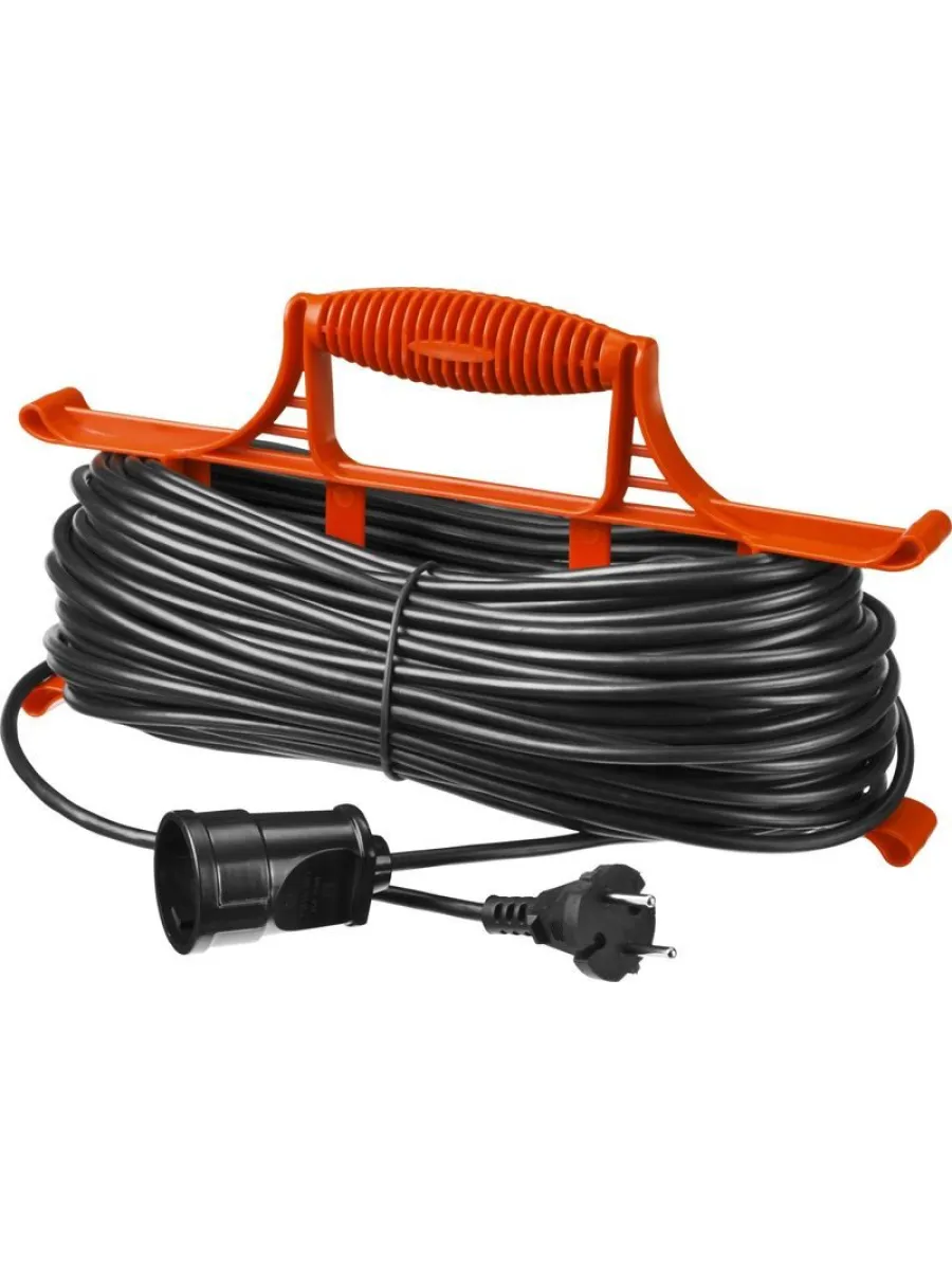 Удлинитель электр. на рамке 1 розетка ПВС 3х0,75 30м  10А 2200Вт, IP20  