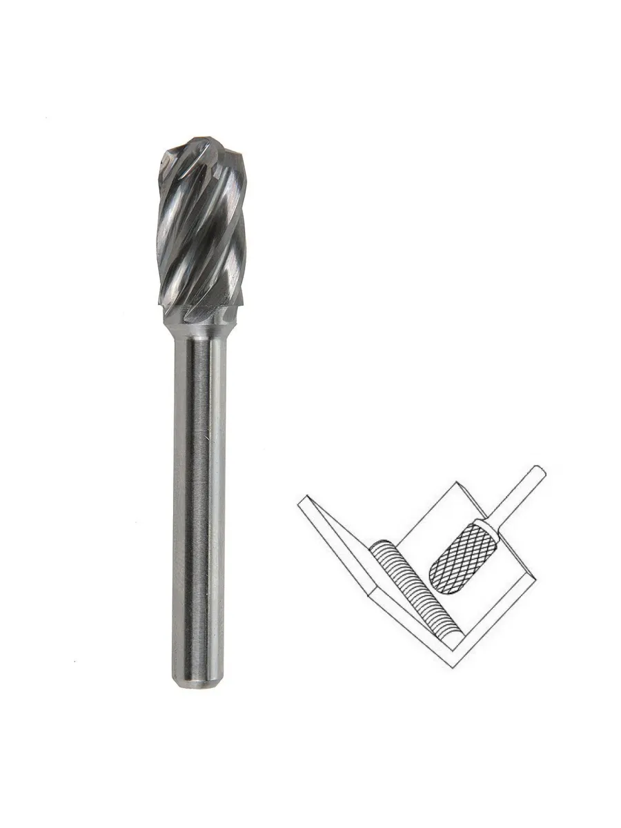 Борфреза (шарошка) по металлу форма С сфероцилиндрическая 14мм