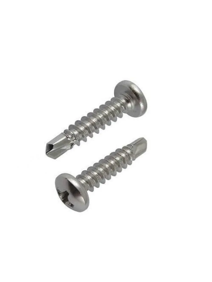 Саморез DIN 7504-M/N (JP81) с полукруглой головкой наконечник сверло цинк 4,8х38 (упак.100шт.)