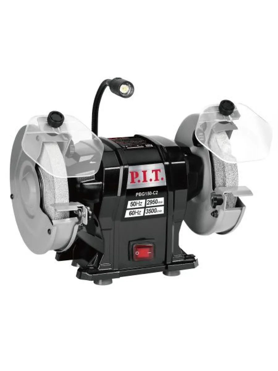 Станок точильный P.I.T. PBG150-C2, 300Вт, диам. диска 150 мм, LED