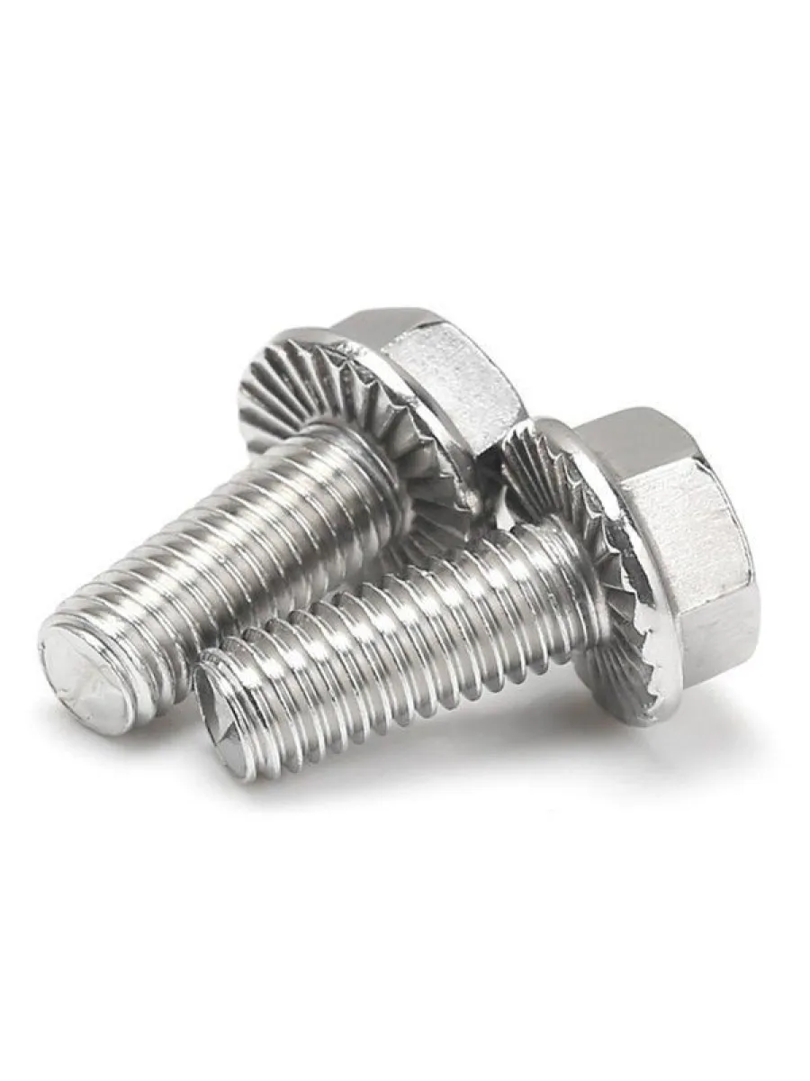 Болт шестигр.гол. с фланцем и зазубр. DIN 6921 А2 НЕРЖАВЕЙКА  8,0х30