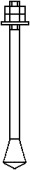 Болт фундаментный М24х 250 ГОСТ 24379.1-2012 тип 6.3 Ст3пс2 (без маркировки) L 110мм