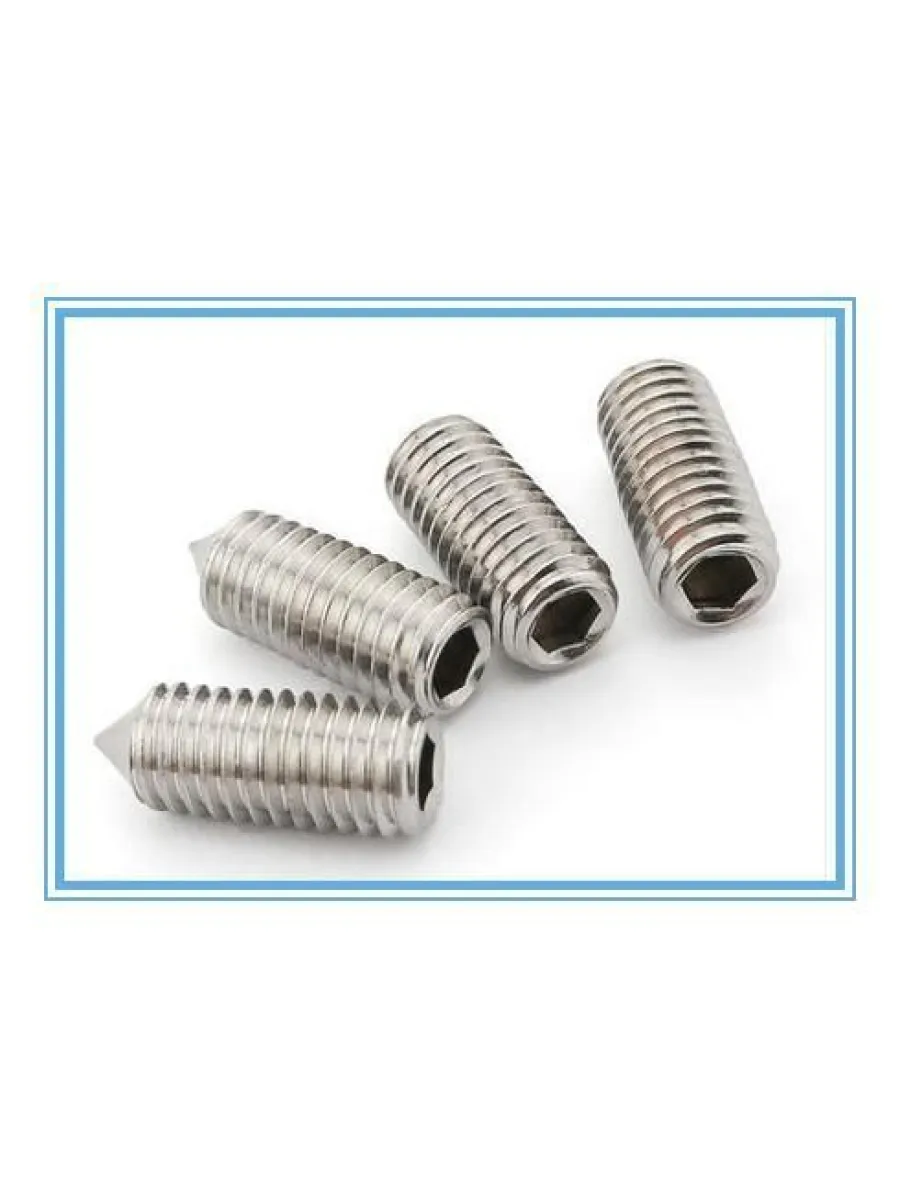 Винт А2 DIN 914 установочный, внутр.шестигр. с острым концом НЕРЖАВЕЙКА  6,0х10