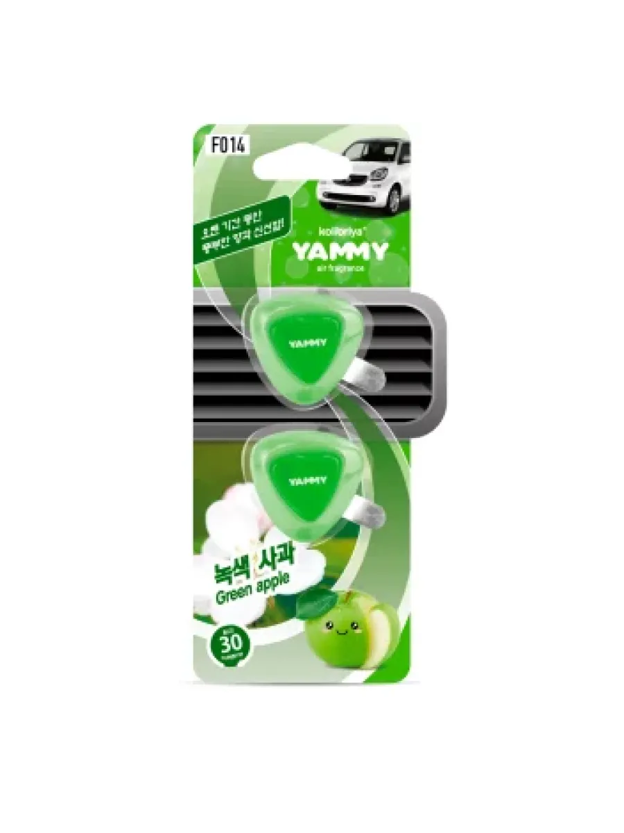Ароматизатор на дефлектор YAMMY жидкий Green Apple