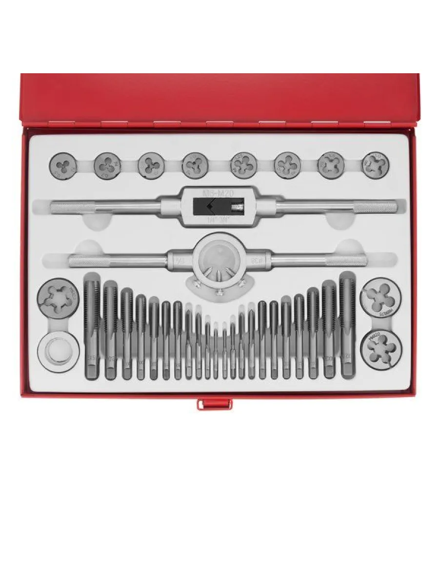 Набор метчиков и плашек М3-М16, 36 предметов MATRIX