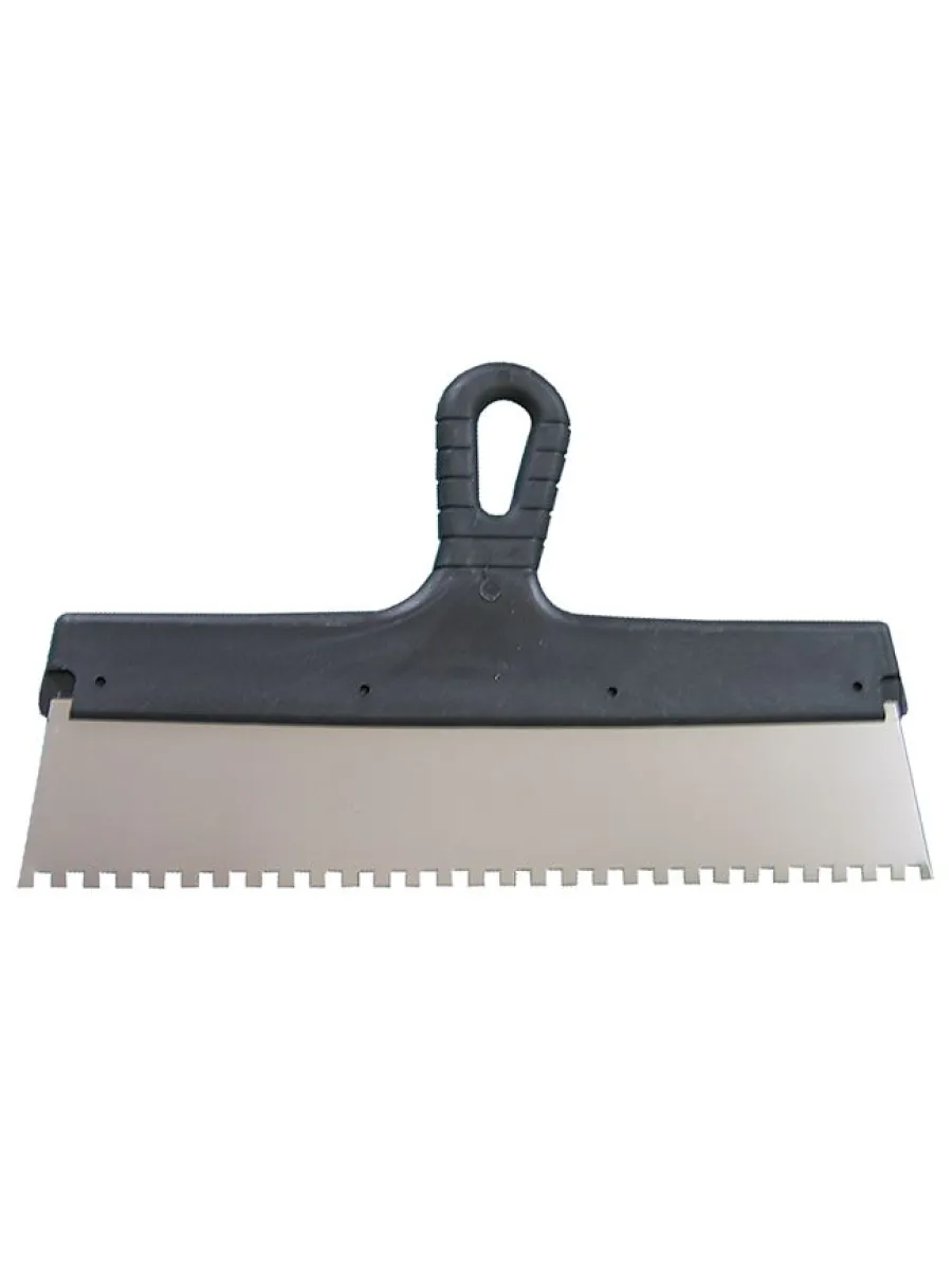 Шпатель 250мм зубчатый  8х8, пластиковая ручка BASIS TOOLS