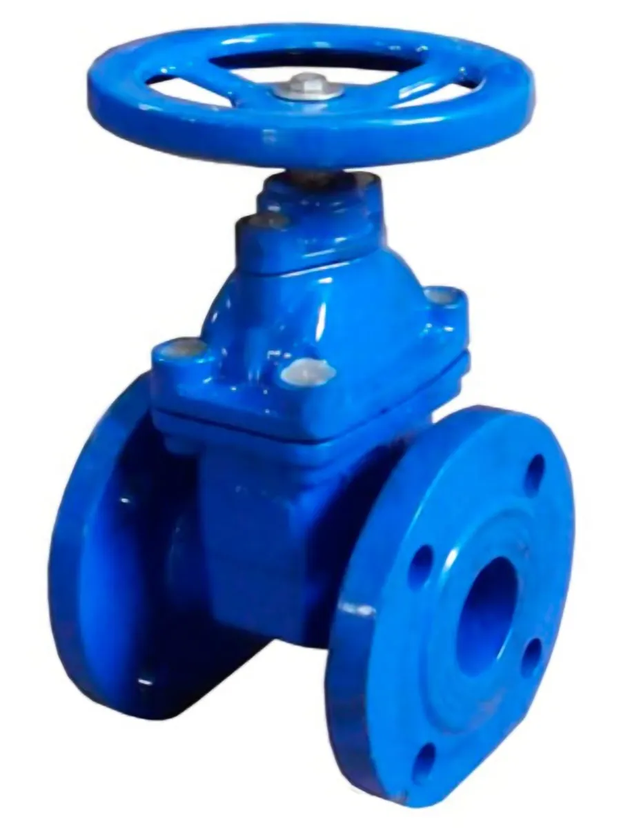 Задвижка чугунная 30ч39р  Ду 400 Ру16 с обрез. клином (СИНИЙ ЦВЕТ) AQUA LIFE