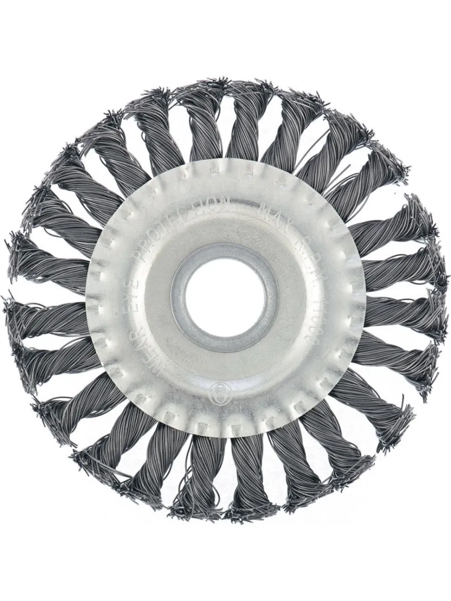 Щетка для УШМ колесо 150 мм (витая стальная проволока) посадка 22,2мм