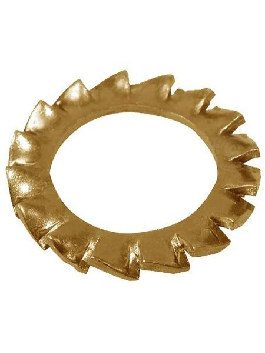 Шайба DIN 6798 A 10 стопорная с внешними зубьями БРОНЗА
