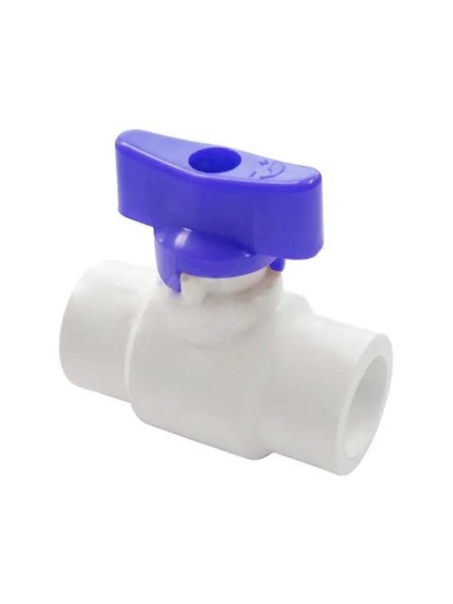Кран полипропиленовый шаровый  20 бабочка СИНИЙ Valfex