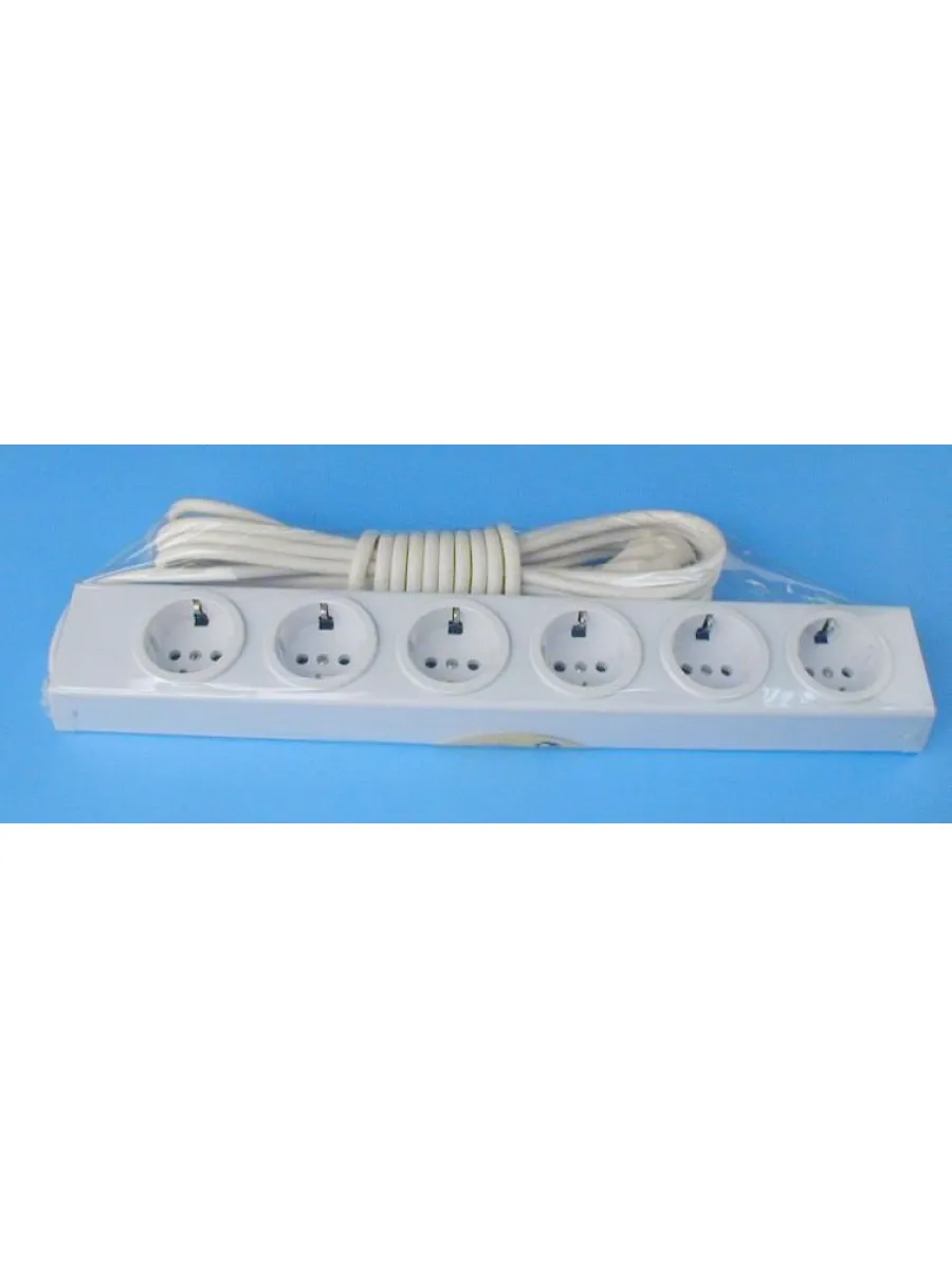 Удлинитель бытовой DOMTOK 4 гн. ПВС 3500 Вт, IP20 (с/з выкл.)  5м