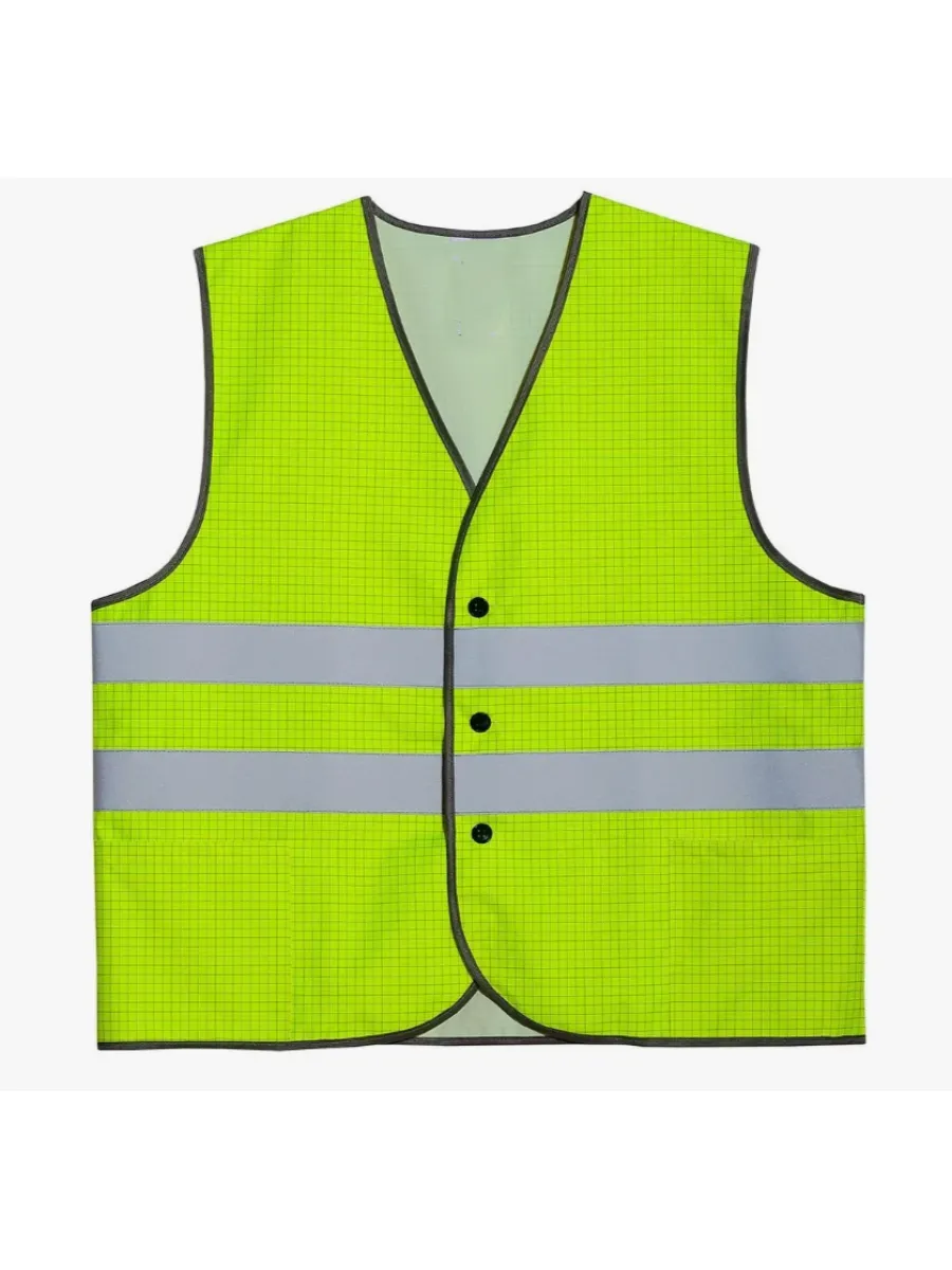 Жилет сигнальный огнестойкий желтый, 48-50р., 250 г/м2, тип 1 СОП 2