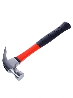 Молоток-гвоздодер 450 гр металич. трубчатая обрезиненная рукоятка 27 мм LASTING TOOLS
