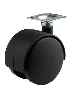 TWP 40 Колесо мебельное черное, площадка, Ду40 (грузоп.25кг) FORCE LIFTING