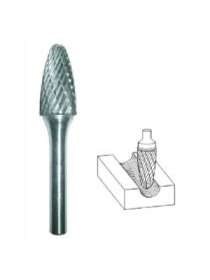 Борфреза (шарошка) по металлу форма F конусная  8мм LASTING TOOLS