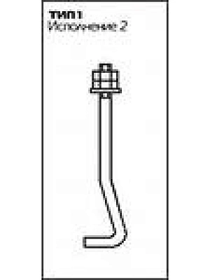 Болт фундаментный М16х 500 ГОСТ 24379.1-2012 тип 1.2 09Г2С (без маркировки) L 90мм