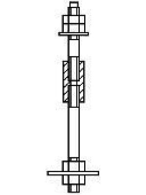 Болт фундаментный  М42х 900 ГОСТ 24379.1-2012 тип 3.1 09Г2С (без маркировки)