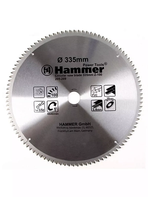 Пильный диск по дереву 335х30/32мм (64 зуба) HammerFlex