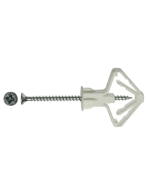 Дюбель "Бабочка" для гипсокартона с шурупом 10,0х50